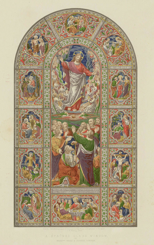 INTERNATIONAL EXHIBITION. A stained glass window. Ward & Hughes, London 1862